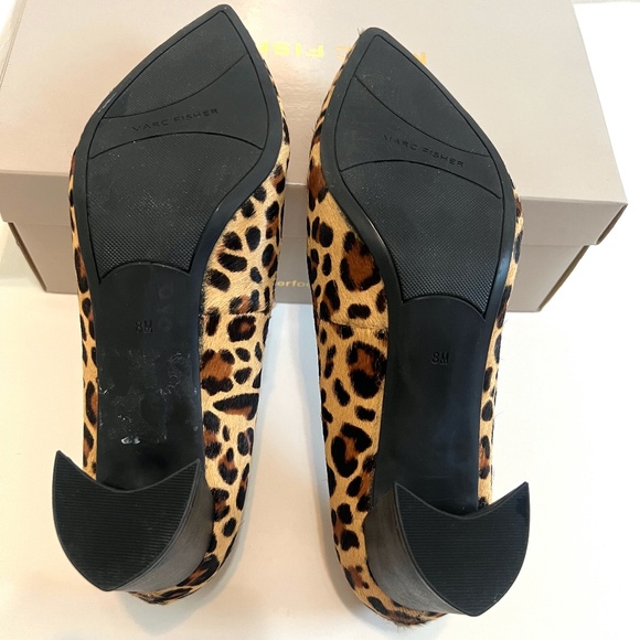 EUC Marc Fisher Leopard Print Calf Hair Pumps - Size 8M - Picture 14 of 16
